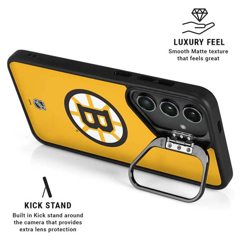 NHL Boston Bruins Solid Background Galaxy S24 Kickstand Case